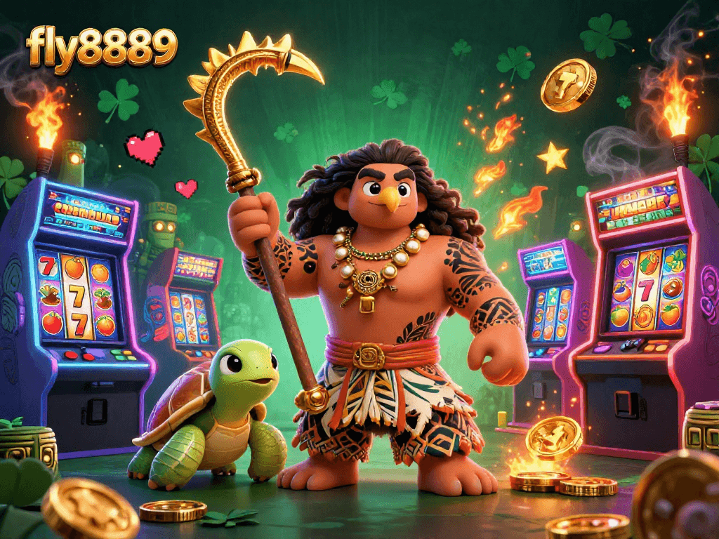 Engage in exciting spins and wins at fly8889 with vibrant slot machines and colorful gaming characters.