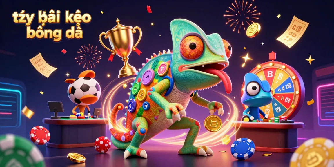 Engage with tỷ lệ kèo bóng đá through a vibrant scene of animated sports betting excitement.