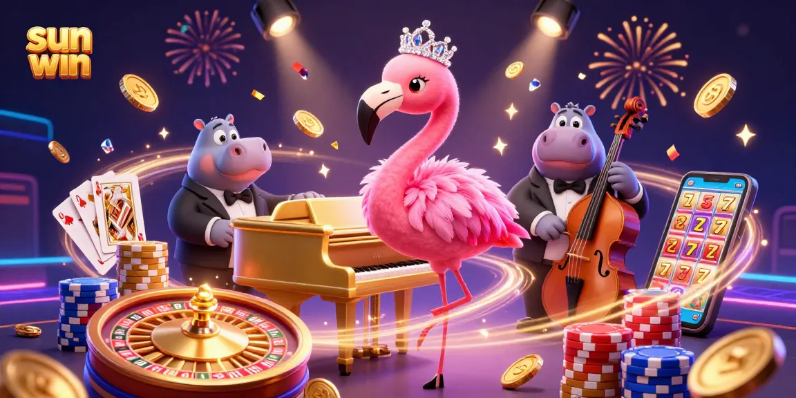 Experience the thrill of sun win gaming with vibrant characters and dazzling casino elements.