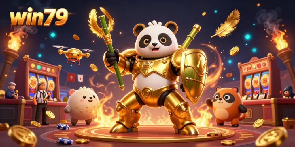 Experience the excitement at win79 casino with dynamic golden panda and thrilling game elements.
