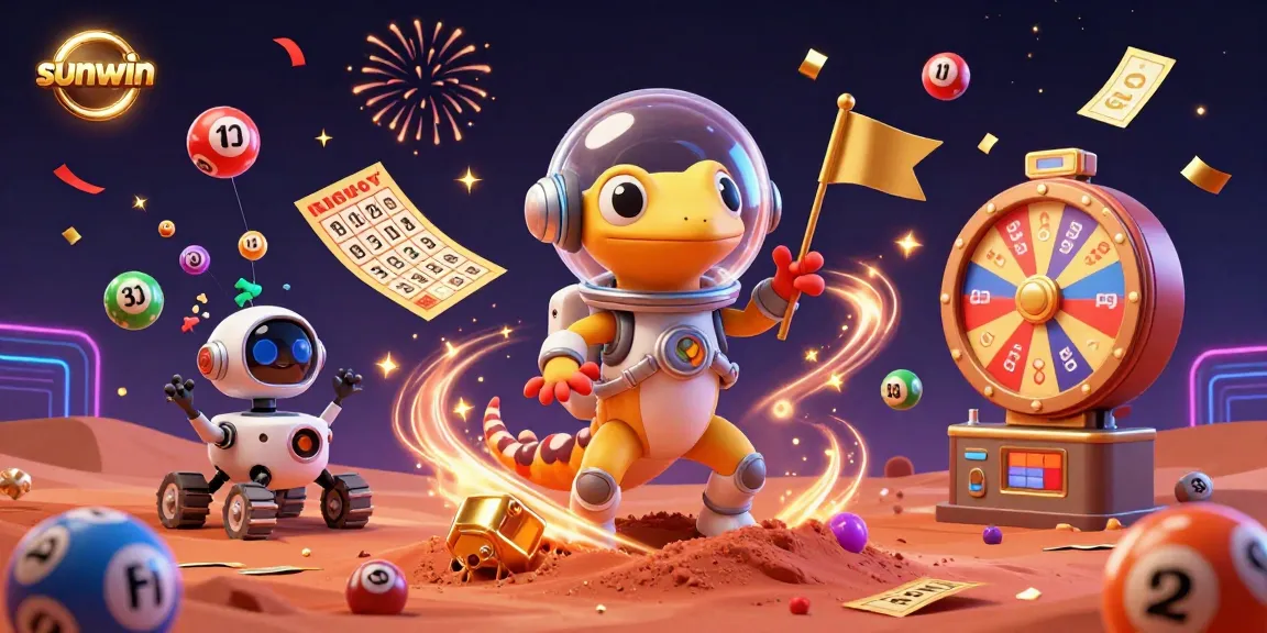 Experience thrilling wins with sunwin's exclusive games in a vibrant alien casino setting.